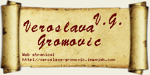 Veroslava Gromović vizit kartica